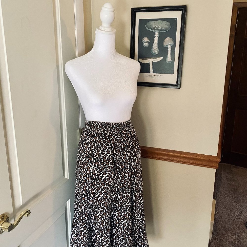 Vintage Midi Cheetah Print Skirt 🐆❤️ size 4-6